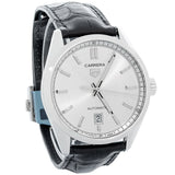 Tag Heuer Carrera Date Silver Dial Black Leather Strap Watch for Men - WBN2111.FC6505 Authentic Buy Shop Now