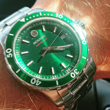 Movado Series 800 Green Dial Silver Steel Strap Watch For Men - 2600136 Authentic Buy Shop Now