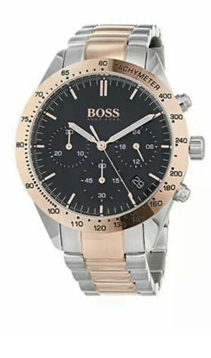 Hugo Boss Talent Black Dial Two Tone Steel Strap Watch for Men - 1513584 Authentic Buy Shop Now