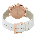Marc Jacobs Baker White Dial White Leather Strap Watch for Women - MBM1283 Authentic Buy Shop Now