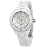 Chanel J12 Diamonds Mother of Pearl White Dial White Steel Strap Watch for Women - J12 H5704 Authentic Buy Shop Now