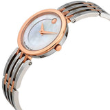Movado Esperanza Mother of Pearl Dial Two Tone Steel Strap Watch For Women - 0607114 Authentic Buy Shop Now