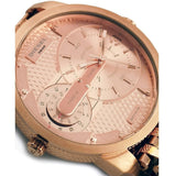 Diesel Mini Daddy Rose Gold Dial Rose Gold Steel Strap Watch For Men - DZ7318 Authentic Buy Shop Now