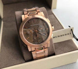 Burberry The City Grey Dial Rose Gold Steel Strap Unisex Watch - BU9754 Authentic Buy Shop Now