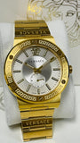 Versace Greca Silver Dial Gold Steel Strap Watch for Men - VEVI00520 Authentic Buy Shop Now
