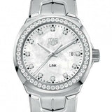 Tag Heuer Link Quartz Diamonds Mother of Pearl Dial Silver Steel Strap Watch for Women - WBC1316.BA0600 Authentic Buy Shop Now