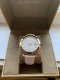 Burberry The City White Dial White Leather Strap Watch for Women - BU9012 Authentic Buy Shop Now