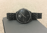 Emporio Armani Crystal Ceramica Black Dial Black Steel Strap Watch For Women - AR1478 Authentic Buy Shop Now