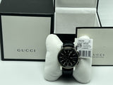 Gucci G Chrono Black Dial Black Leather Strap Watch For Men - YA101205 Authentic Buy Shop Now