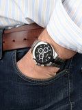 Hugo Boss Ikon Black Dial Black Leather Strap Watch for Men - 1513178 Authentic Buy Shop Now