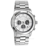 Michael Kors Runway Chronograph Silver Dial Silver Steel Strap Watch for Men - MK8060 Authentic Buy Shop Now