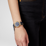 Versace Greca Blue Dial Blue Leather Strap Watch for Women - VERE00218 Authentic Buy Shop Now