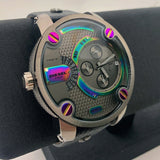 Diesel Badass Chronograph Anthracite Dial Black Leather Strap Watch For Men - DZ7270 Authentic Buy Shop Now