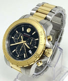 Movado Series 800 Chronograph Black Dial Two Tone Steel Strap Watch For Men - 2600138 Authentic Buy Shop Now