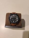 Michael Kors Paxton Analog Black Dial Brown Rubber Strap Watch For Men - MK8502 Authentic Buy Shop Now