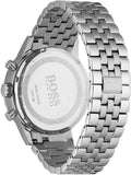 Hugo Boss Aeroliner Chronograph Quartz White Dial Silver Steel Strap Watch For Men - HB1512445 Authentic Buy Shop Now