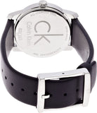Calvin Klein City Silver Dial Black Leather Strap Watch For Women - K2G231C6 Authentic Buy Shop Now