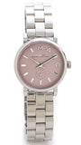 Marc Jacobs Baker Pink Dial Silver Steel Strap Watch for Women - MBM3283 Authentic Buy Shop Now