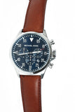 Michael Kors Gage Chronograph Quartz Black Dial Brown Leather Strap Watch For Men - MK8333 Authentic Buy Shop Now