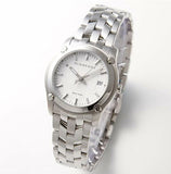Burberry Heritage Check White Dial Silver Steel Strap Watch for Women - BU1853 Authentic Buy Shop Now