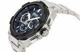 Hugo Boss Supernova Chronograph Blue Dial Silver Steel Strap Watch for Men - 1513360 Authentic Buy Shop Now