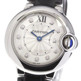 Cartier Ballon Bleu de Cartier Diamonds Silver Dial Black Leather Strap Watch for Women - W4BB0008 Authentic Buy Shop Now