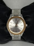Michael Kors Mini Slim Runway Silver Dial Silver Steel Strap Watch for Women - MK3514 Authentic Buy Shop Now