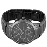 Emporio Armani Classic Chronograph Grey Dial Grey Steel Strap Watch For Men - AR2454 Authentic Buy Shop Now
