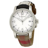 Burberry Utilitarian White Dial Multicolor Leather Strap Watch for Women - BU7824 Authentic Buy Shop Now