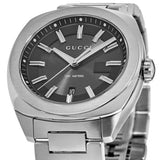 Gucci GG2570 Quartz Black Dial Silver Steel Strap Watch For Men - YA142301 Authentic Buy Shop Now