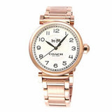 Coach Madison White Dial Rose Gold Steel Strap Watch for Women - 14502395 Authentic Buy Shop Now