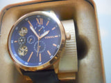 Fossil Flynn Mechanical Blue Dial Blue Leather Strap Watch for Men - BQ2219 Authentic Buy Shop Now