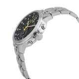 Tissot PRC 200 Chronograph Black Dial Silver Steel Strap Watch For Men - T114.417.11.057.00 Authentic Buy Shop Now
