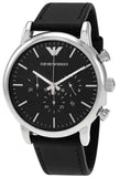 Emporio Armani Luigi Chronograph Black Dial Black Leather Watch For Men - AR1828 Authentic Buy Shop Now