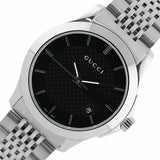 Gucci G Timeless Black Dial Silver Steel Strap Watch For Men - YA126402 Authentic Buy Shop Now