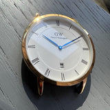 Daniel Wellington Classic Sheffield White Dial Black Leather Strap Watch For Men - DW00100084 Authentic Buy Shop Now