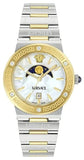 Versace Greca Logo Moonphase Mother of Pearl Dial Two Tone Steel Strap Watch for Women - VE7G00524 Authentic Buy Shop Now