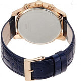 Guess Horizon Chronograph Blue Dial Blue Leather Strap Watch For Men - W0380G5 Authentic Buy Shop Now