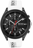 Hugo Boss Velocity Black Dial White Rubber Strap Watch for Men - 1513718 Authentic Buy Shop Now