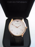 Emporio Armani Beta Chronograph White Dial Brown Leather Strap Watch For Men - AR1915 Authentic Buy Shop Now