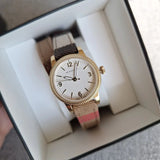 Burberry Utilitarian White Dial Multicolor Leather Strap Watch for Women - BU7851 Authentic Buy Shop Now