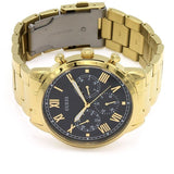Guess Hendrix Multifunction Black Dial Gold Steel Strap Watch for Men - W1309G2 Authentic Buy Shop Now
