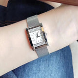 Guess Nouveau Diamonds Silver Dial Silver Mesh Bracelet Watch for Women - W0127L1 Authentic Buy Shop Now