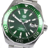 Tag Heuer Aquaracer Calibre 5 Green Dial Silver Steel Strap Watch for Men - WAY201S.BA0927 Authentic Buy Shop Now