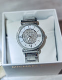 Michael Kors Catlin Silver Dial Silver Steel Strap Watch for Women - MK3355 Authentic Buy Shop Now