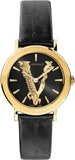 Versace Virtus Quartz Black Dial Black Leather Strap Watch for Women - VEHC00119 Authentic Buy Shop Now