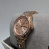 Michael Kors Ritz Chronograph Rose Gold Dial Rose Gold Steel Strap Watch For Women - MK7223 Authentic Buy Shop Now