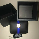 Marc Jacobs Henry White Dial Blue Leather Strap Watch for Women - MBM1238 Authentic Buy Shop Now
