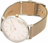 Coach Perry Silver Dial Light Brown Leather Strap Watch for Women - 14503119 Authentic Buy Shop Now