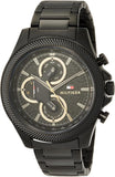 Tommy Hilfiger Clark Chronograph Black Dial Black Steel Strap Watch For Men - 1792081 Authentic Buy Shop Now